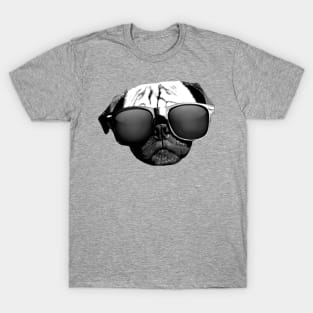 Pug Face in Sunglasses by AiReal Apparel T-Shirt